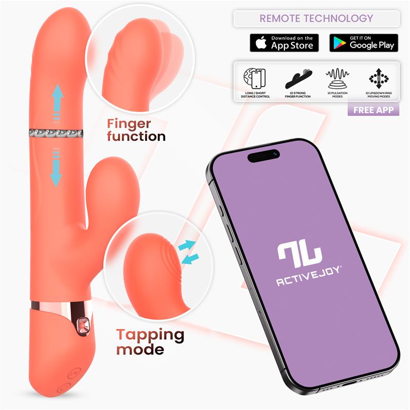 INTOYOU APP SERIES Mindy Vibe with Up and Down Beads Ring, Finger and Pulsation with APP IN-479
