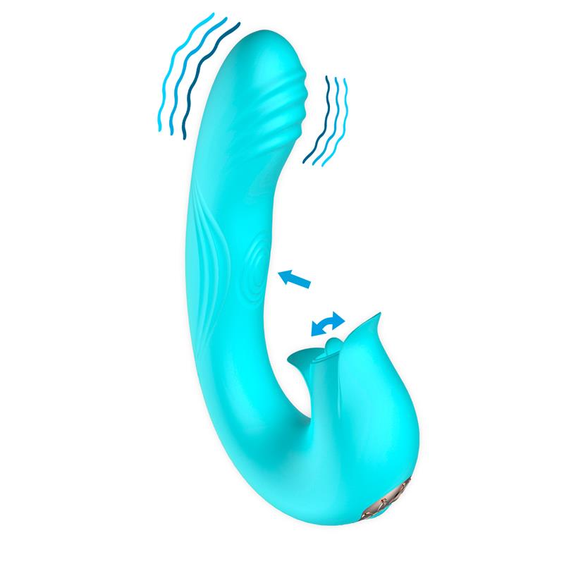 INTOYOU HYDRA VIBE WITH PULSATION AND CLITORIS STIMULATING TONGUE 3 MOTORS USB U-074