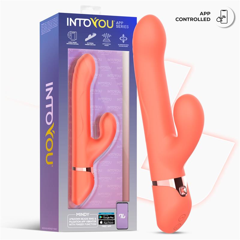 INTOYOU APP SERIES Mindy Vibe with Up and Down Beads Ring, Finger and Pulsation with APP IN-479