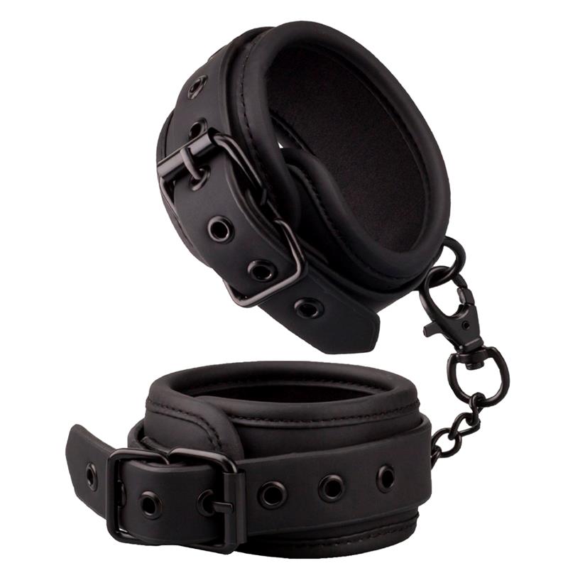 INTOYOU BLACK HANDCUFFS VEGAN LEATHER BS-051