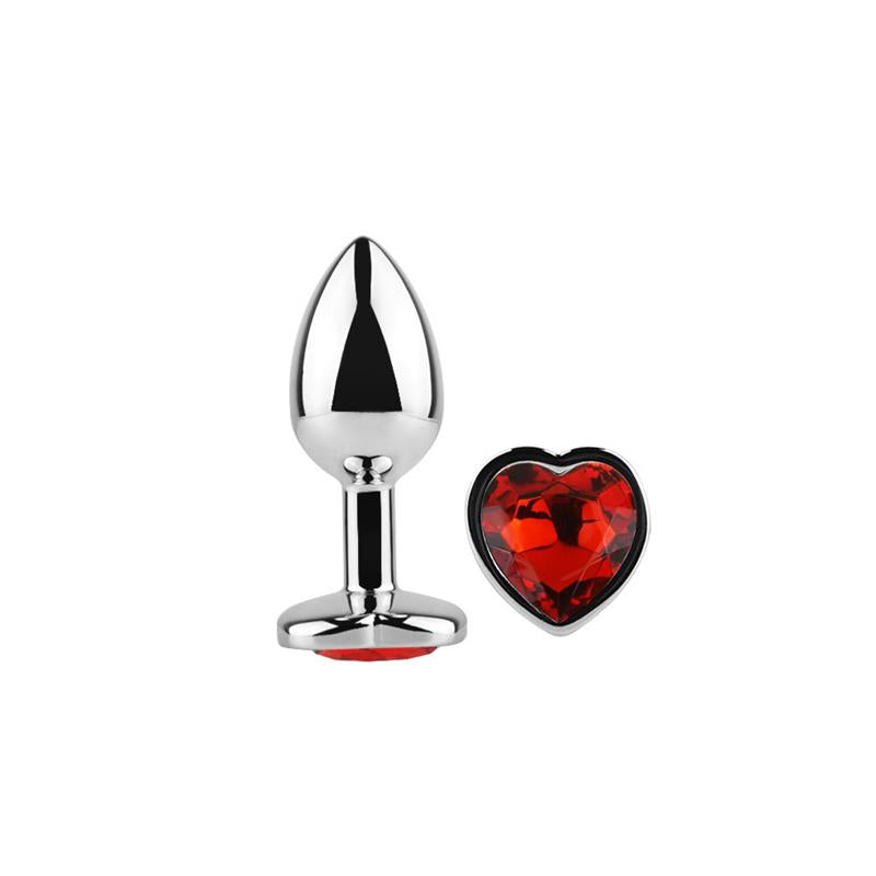 AFTERDARK HEART SHAPED BUTT PLUG RED SCARLET SIZE S AD-239