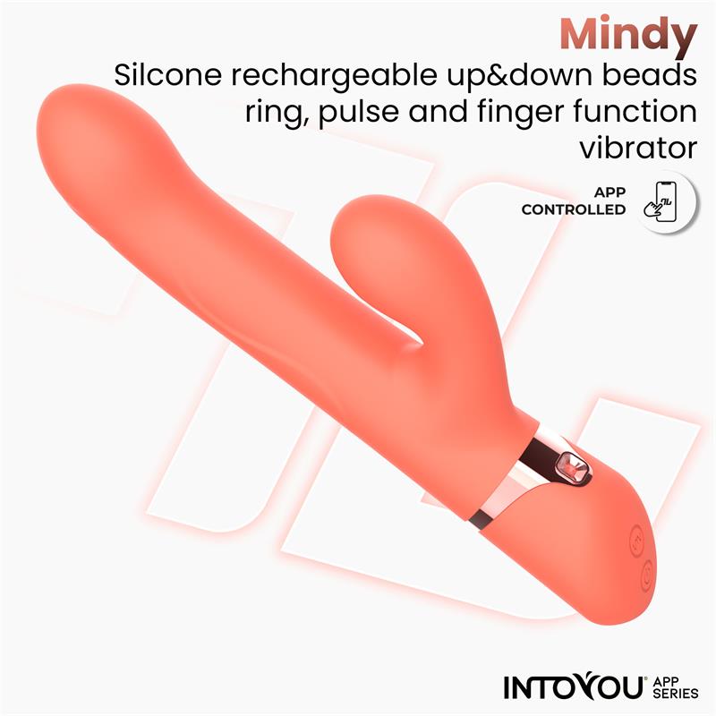 INTOYOU APP SERIES Mindy Vibe with Up and Down Beads Ring, Finger and Pulsation with APP IN-479