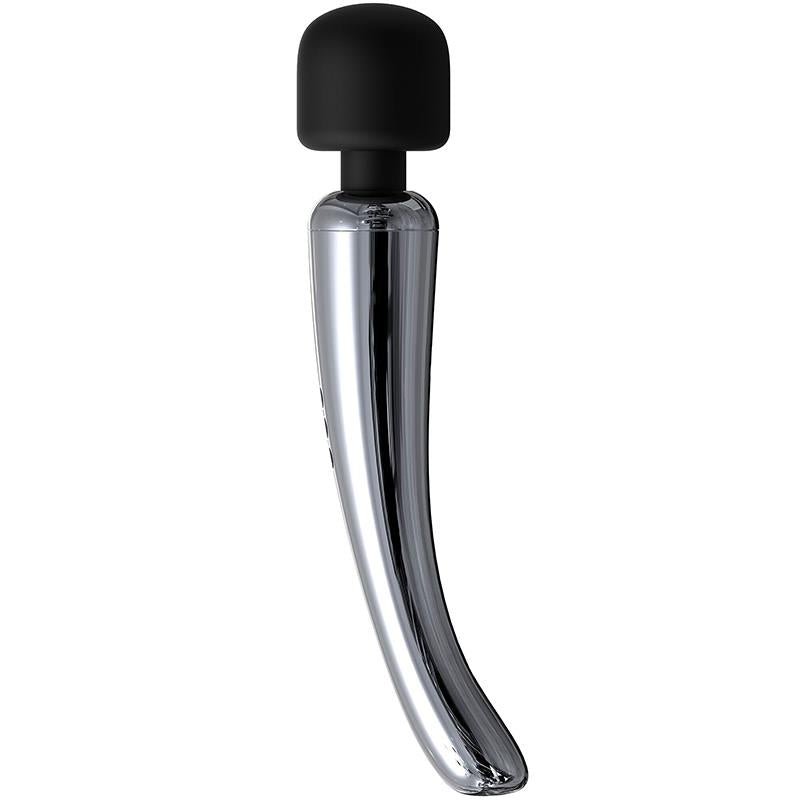 ACTION SILVERY HIGH-TECH WAND SUPER POWERFUL WIRELESS USB CHROME SILICONE AC-173
