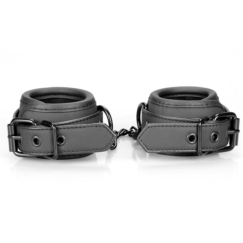 INTOYOU BLACK HANDCUFFS VEGAN LEATHER BS-051