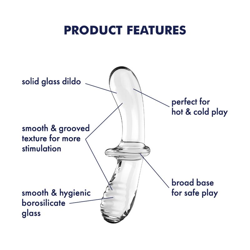 SATISFYER Stimulator Double Crystal Hot and Cold Clear
