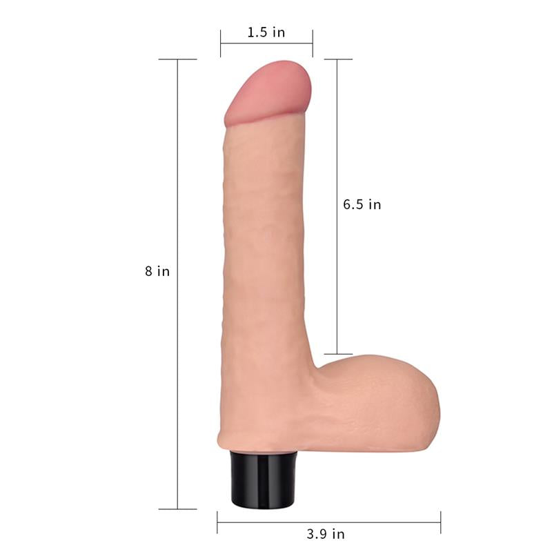 LOVETOY VIBE REAL SOFTEE 8" FLESH LV0914