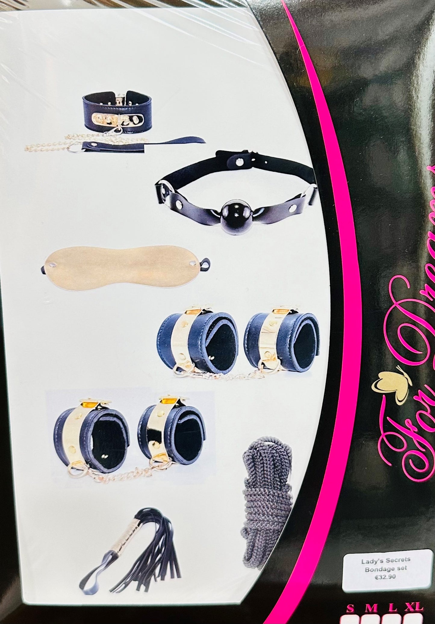 Bondage set black with gold