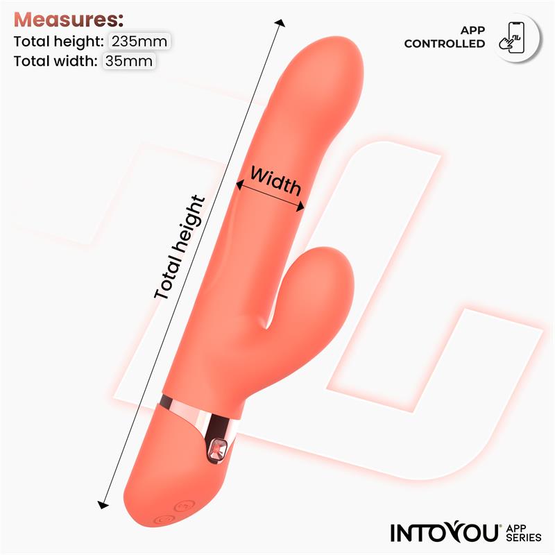 INTOYOU APP SERIES Mindy Vibe with Up and Down Beads Ring, Finger and Pulsation with APP IN-479