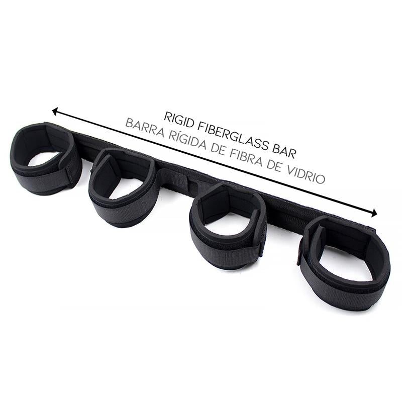 FETISH ADDICT SPREADER BAR WITH RIGID BAR AND SOFT CUFFS 8436583799949