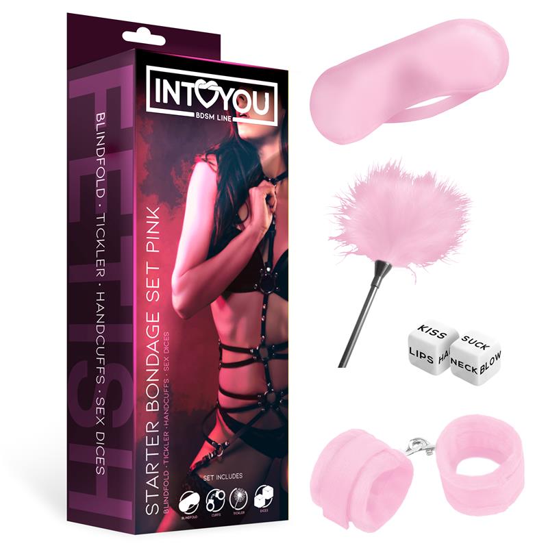 INTOYOU BDSM LINE STARTERS BONDAGE SET 4 PIECES RED FI-609 610 fl-607 FI-608