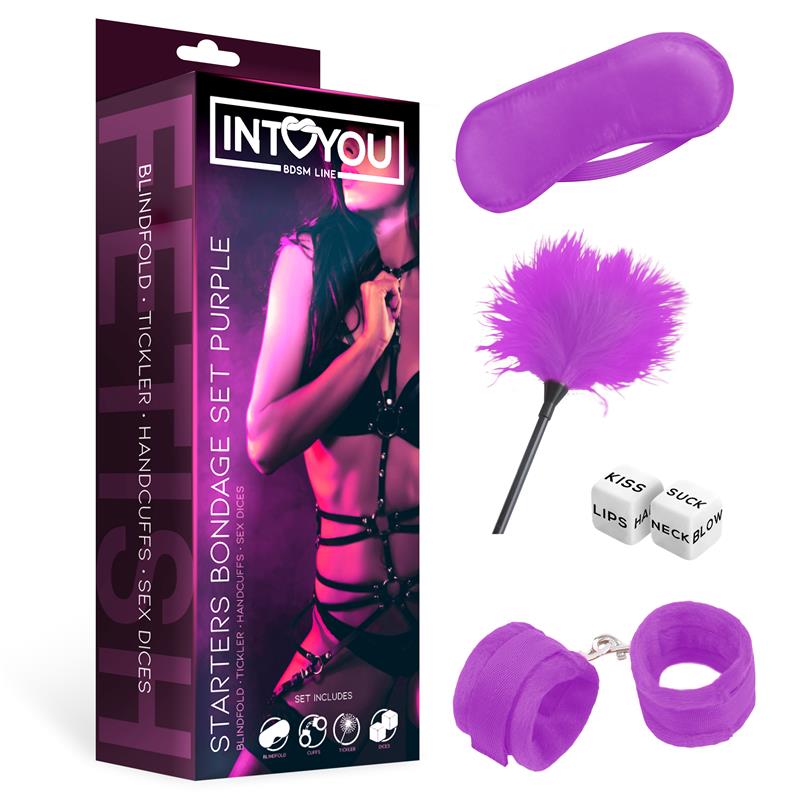 INTOYOU BDSM LINE STARTERS BONDAGE SET 4 PIECES RED FI-609 610 fl-607 FI-608