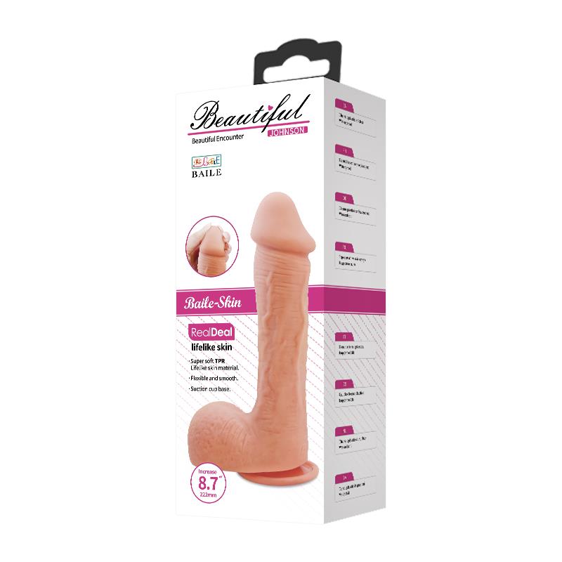 BAILE JOHNSON RELISTIC DILDO WITH SUCTION CUP FLESH BW-008040NR