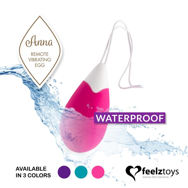 ANNA VIBRATING EGG WITH REMOTE CONTROL DEEP PINK