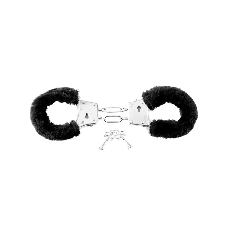 FETISH FANTASY SERIES BEGINNERS FURRY CUFFS BLACK PD-3800-23