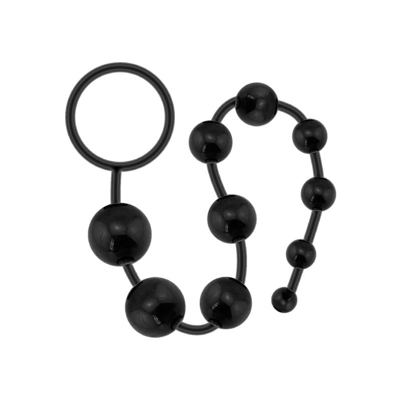 LATETOBED G.FLEX BENDABLE THAI ANAL BEADS BLACK LT-660