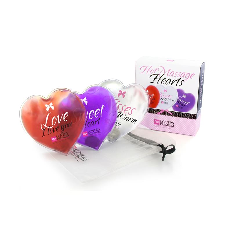 HOT MASSAGE HEARTS (3 PCS)
