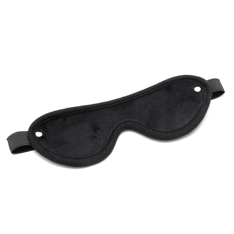 BONDAGE PLAY RIMBA BONDAGE PLAY HAND CUFFS WITH MASK ADJUSTABLE BLACK R7001