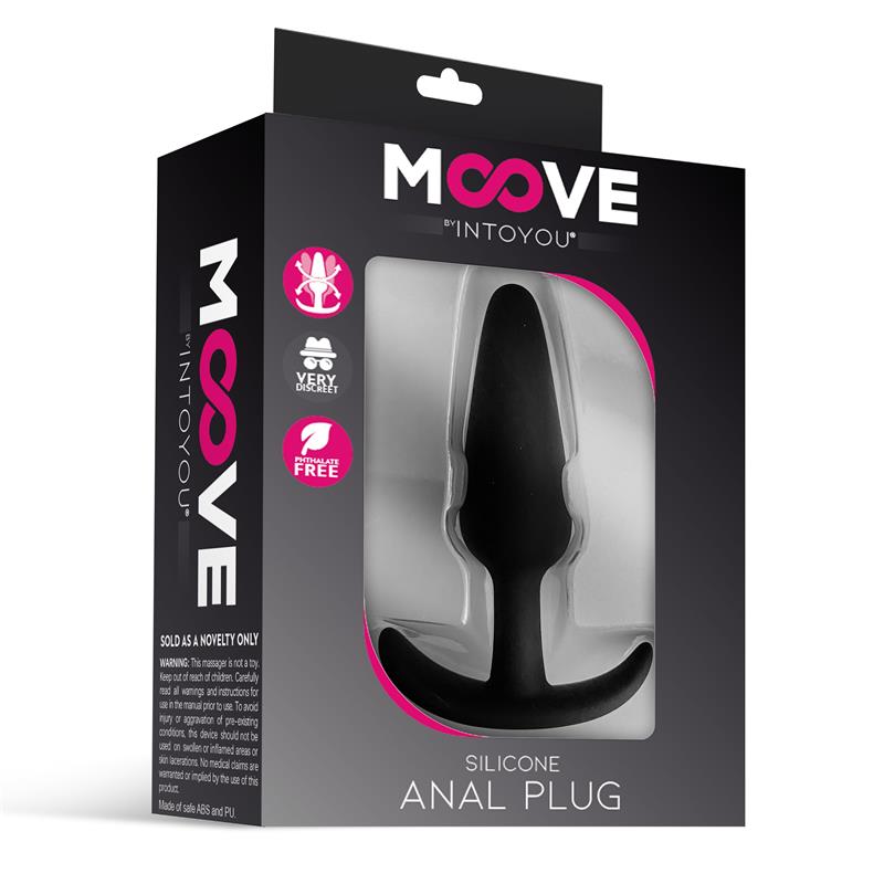 MOOVE SILICONE BUTT PLUG SMALL BLACK MO-925