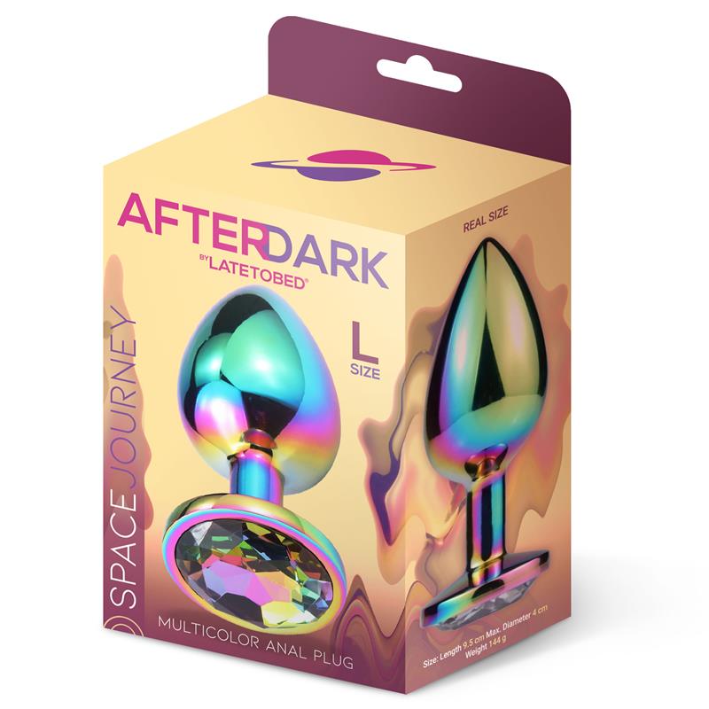 AFTERDARK SPACE JOURNEY MULTICOLOR BUTT PLUG WITH JEWEL SIZE L AD-297