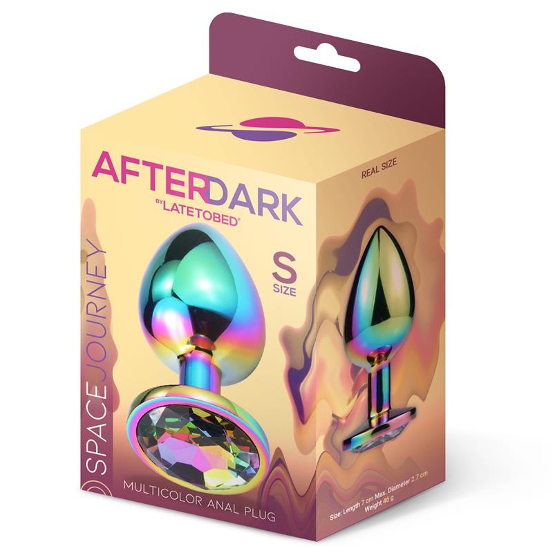 AFTERDARK SPACE JOURNEY MULTICOLOR BUTT PLUG WITH JEWEL SIZE S AD-295