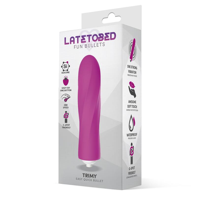 LATETOBED TRIMY EASY QUICK VIBRATING BULLET SILICONE PINK LT-681