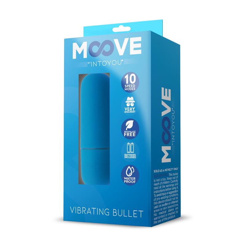 MOOVE VIBRATING BULLET 10 FUNCTIONS BLUE Reference: MO-927/mo-926 /mo-059 /mo-928