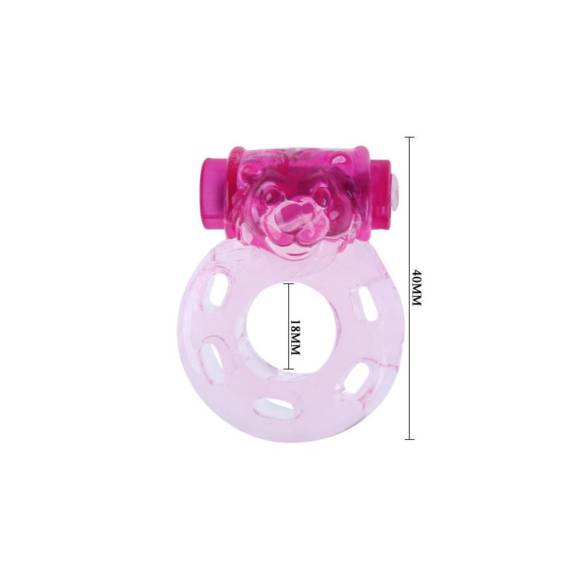 BAILE VIBRATING COCK RING BEAR PINK Reference: BI-010084A