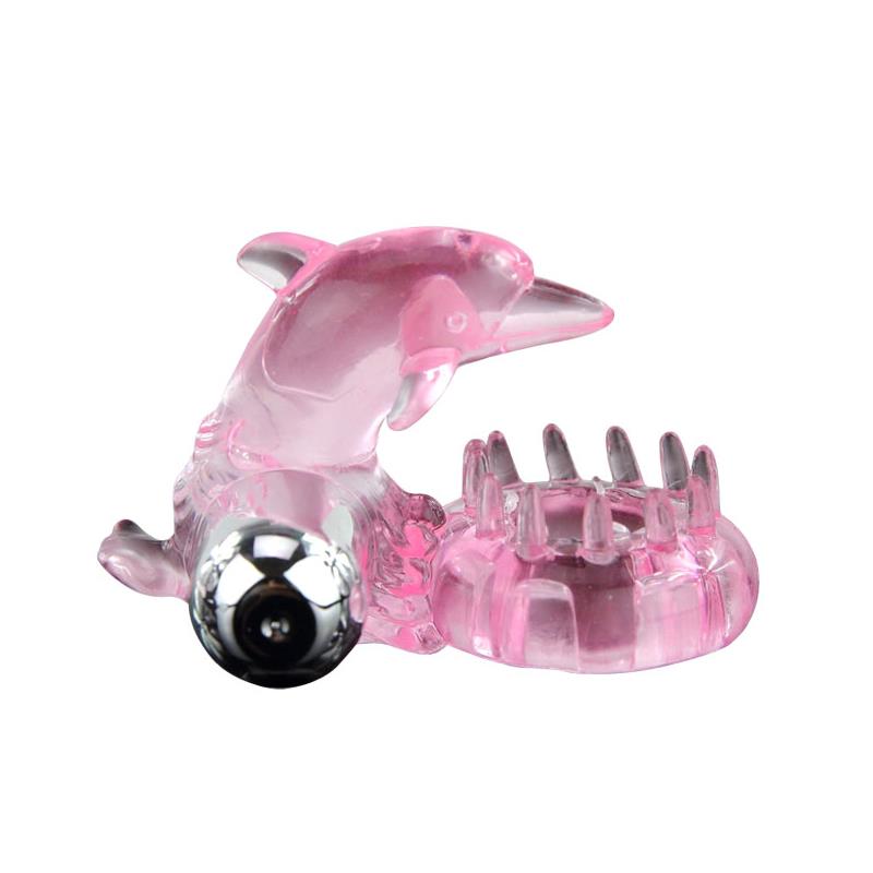VIBRATING COCK RING LOVE DOLPHIG RING PINK