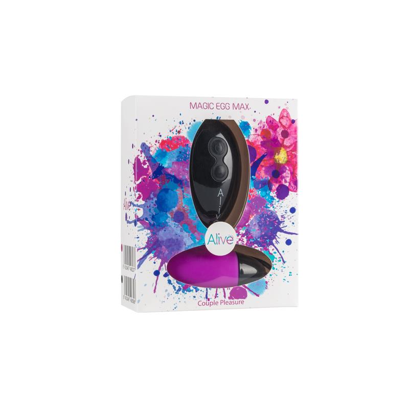 ALIVE VIBRATING EGG MAGIC EGG MAX PURPLE SILICON 8.3 CM A-40623