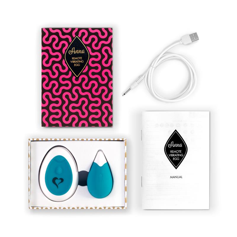 ANNA VIBRATING EGG WITH REMOTE CONTROL USB DEEP GREEN
