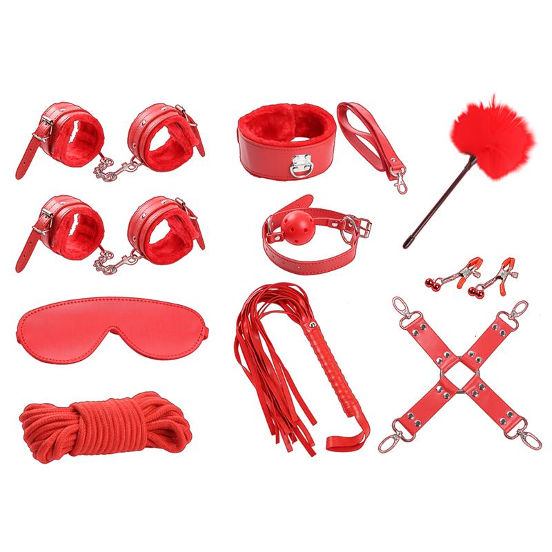 INTOYOU BDSM LINE BONDAGE SET 11 PIECES BLACK IB-625/624