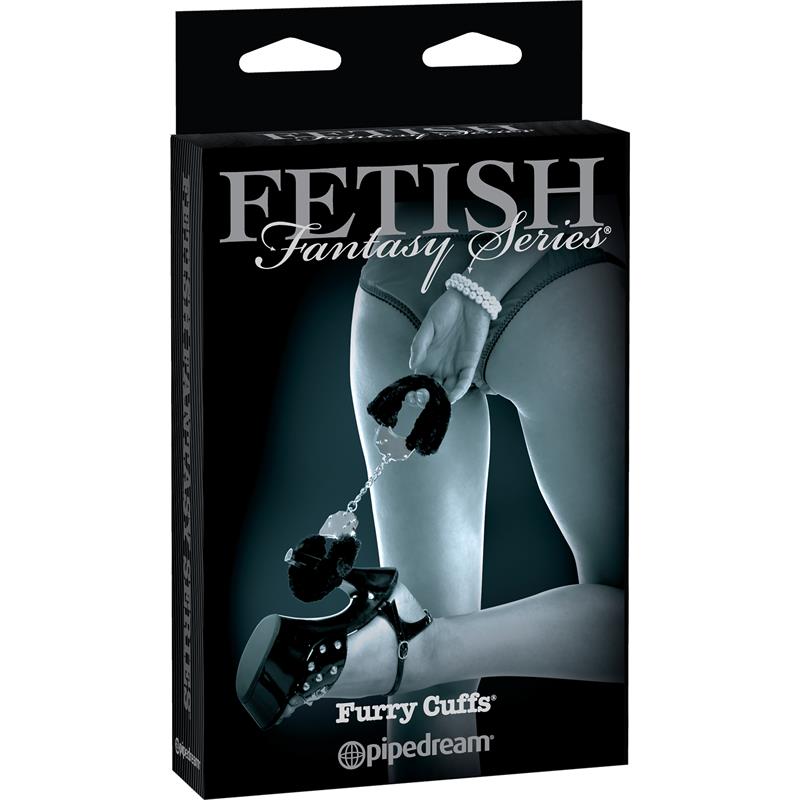 FETISH FANTASY FURRY ANKLE CUFFS BLACK