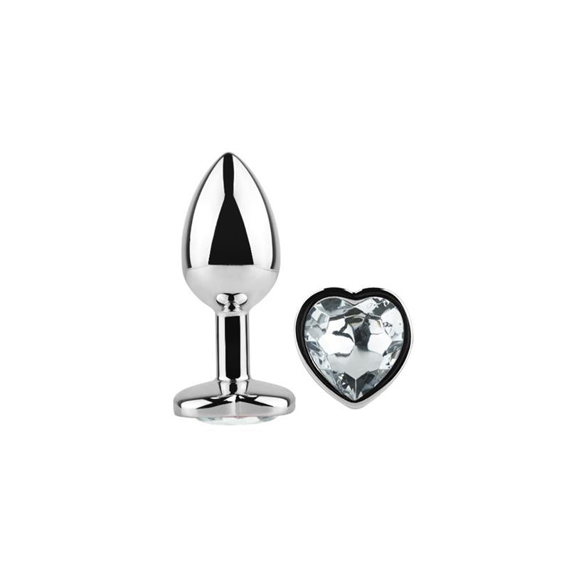 AFTERDARK HEART SHAPED BUTT PLUG WHITE SIZE S AD-242