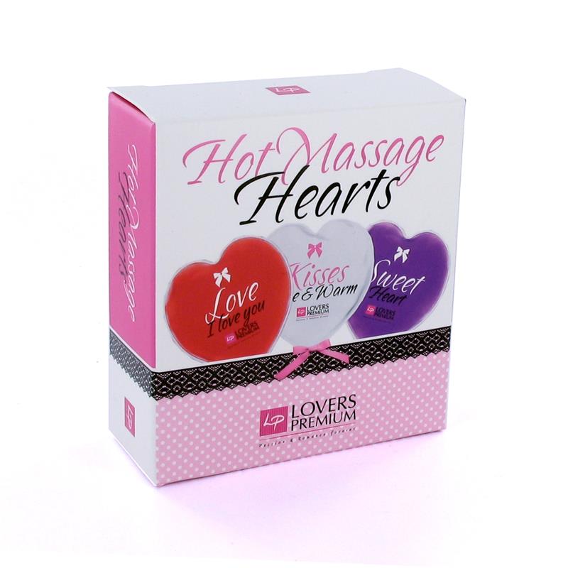 HOT MASSAGE HEARTS (3 PCS)