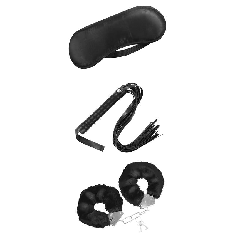 INTOYOU BDSM LINE BEGINNERS BONDAGE SET 3 PIECES BLACK FI-605