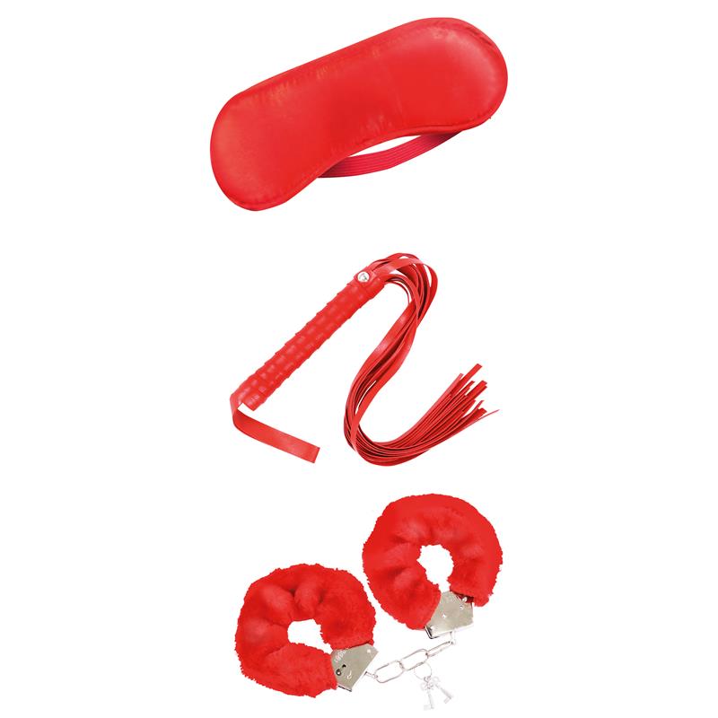INTOYOU BDSM LINE BEGINNERS BONDAGE SET 3 PIECES RED FI-606