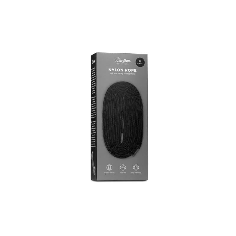 EASYTOYS BLACK BONDAGE ROPE - 10M
