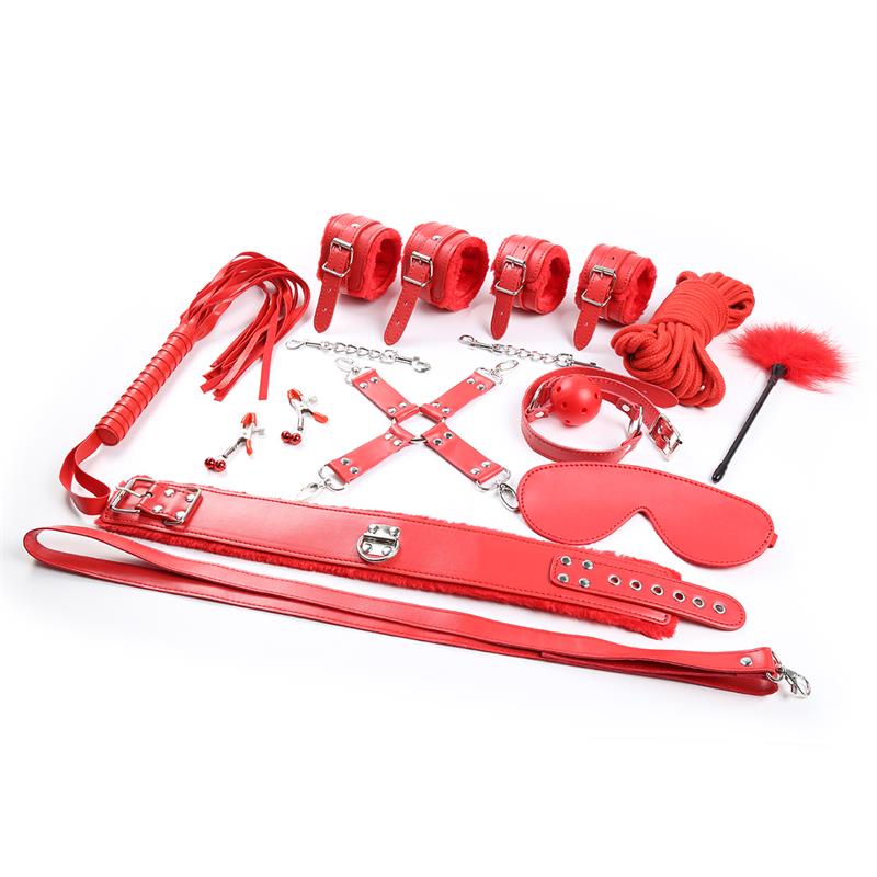 INTOYOU BDSM LINE BONDAGE SET 11 PIECES BLACK IB-625/624