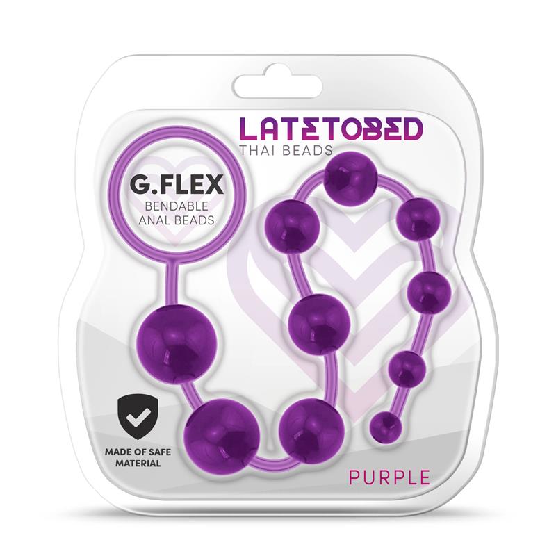 LATETOBED G.FLEX BENDABLE THAI ANAL BEADS PURPLE LT-653