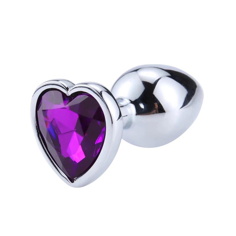 AFTERDARK HEART SHAPED BUTT PLUG PURPLE LAVENDER SIZE S AD-247