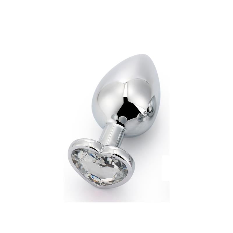 AFTERDARK HEART SHAPED BUTT PLUG WHITE SIZE S AD-242