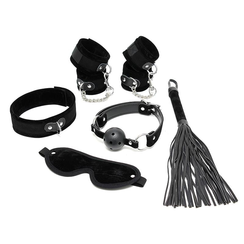 BONDAGE PLAY RIMBA BONDAGE PLAY COMPLETE RESTRAINT SET BLACK R7021