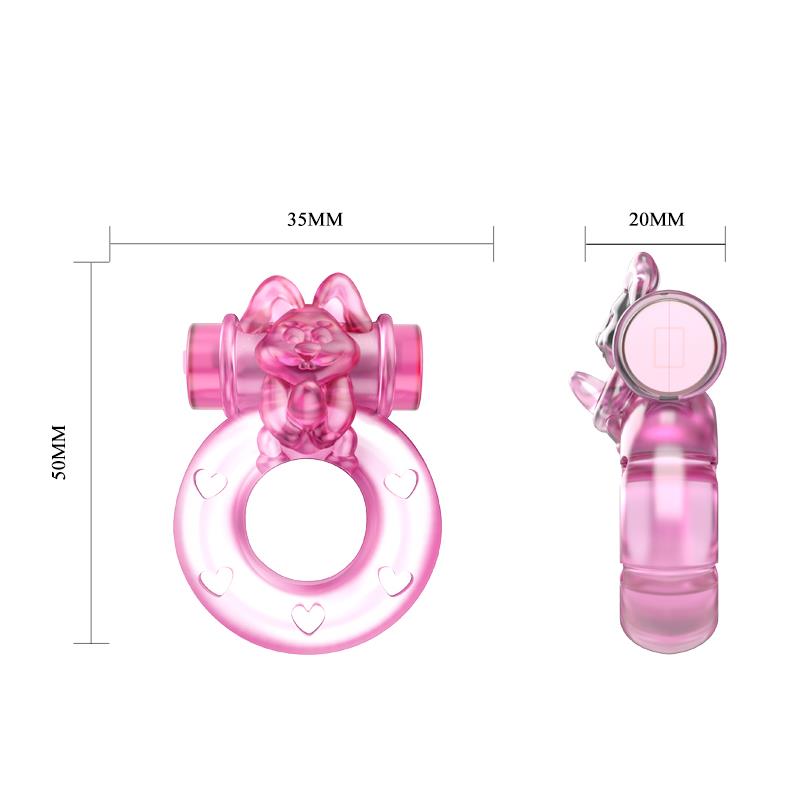 BAILE COCK RING WITH VIBRATING BULLET RABBIT BI-010082A