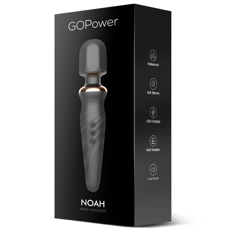 GOPOWER NOAH WAND MASSAGER USB SILICONE GO-666