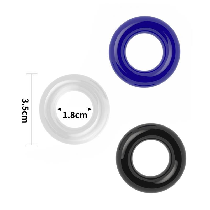LOVETOY PACK OF 3 PENIS RING LV343001