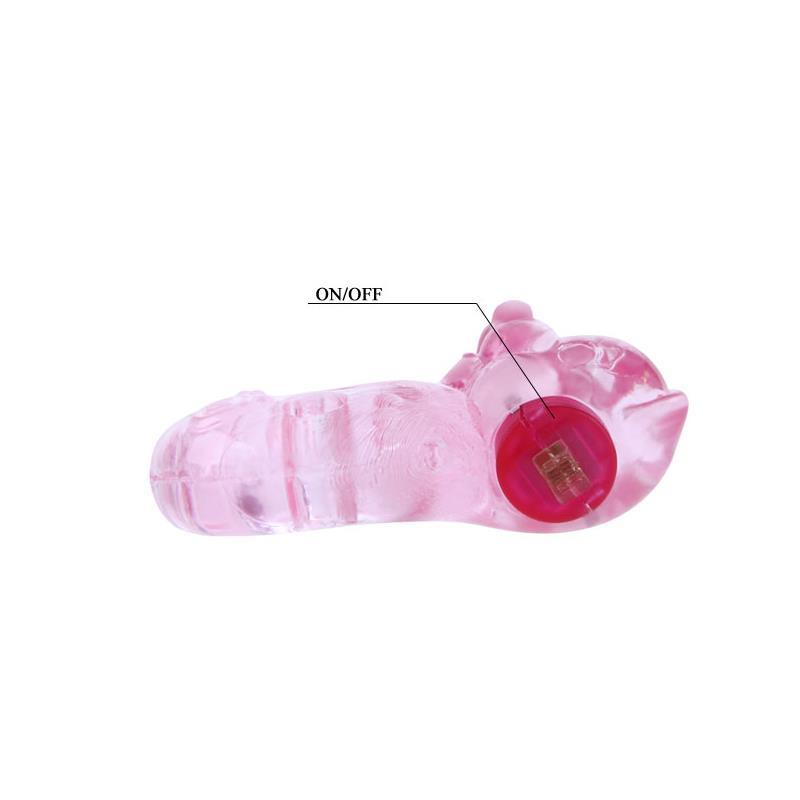 BAILE VIBRATING COCK RING BEAR PINK Reference: BI-010084A