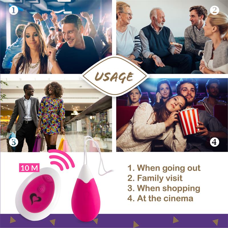 ANNA VIBRATING EGG WITH REMOTE CONTROL DEEP PINK