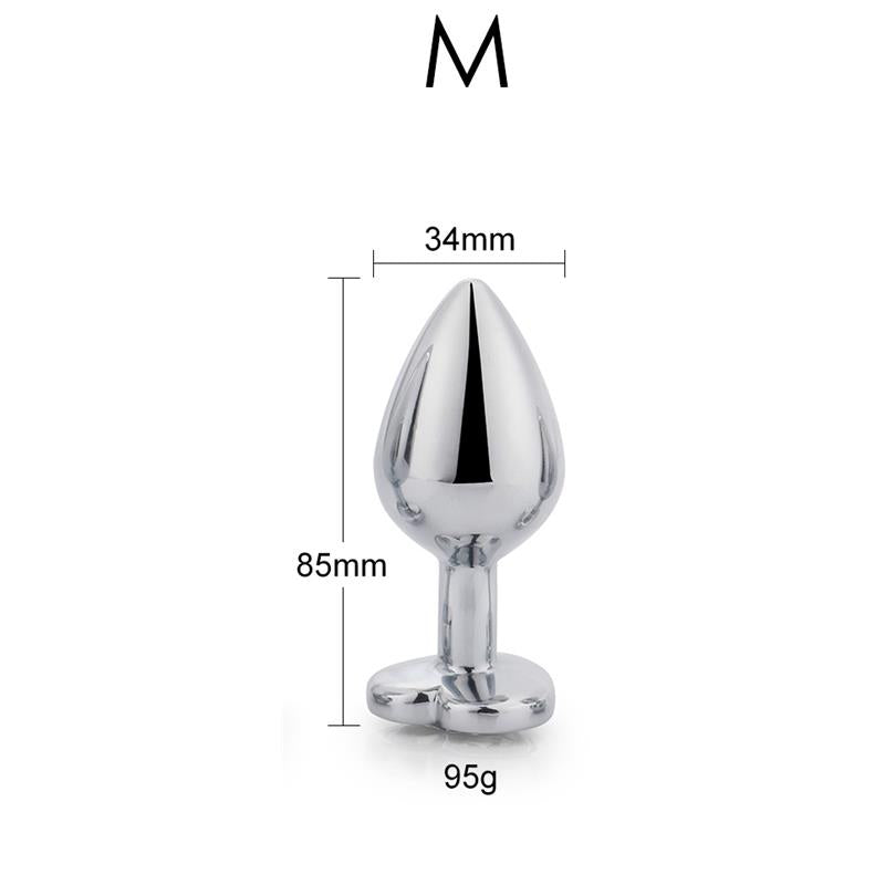 AFTERDARK HEART SHAPED BUTT PLUG WHITE SIZE M AD-243