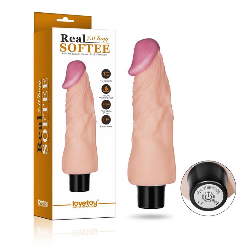 LOVETOY VIBE REAL SOFTEE 7" FLESH lv0911