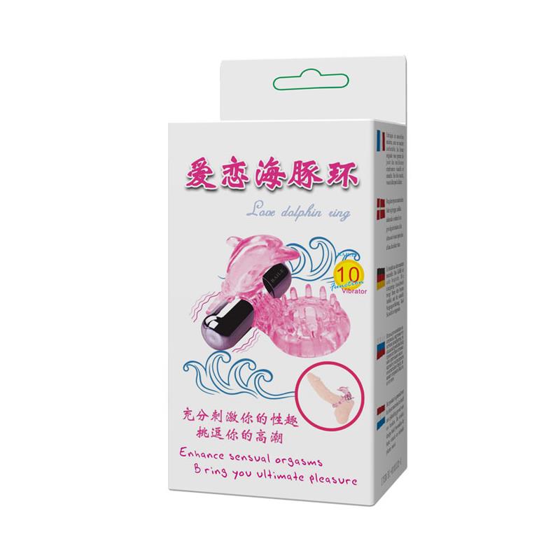 VIBRATING COCK RING LOVE DOLPHIG RING PINK